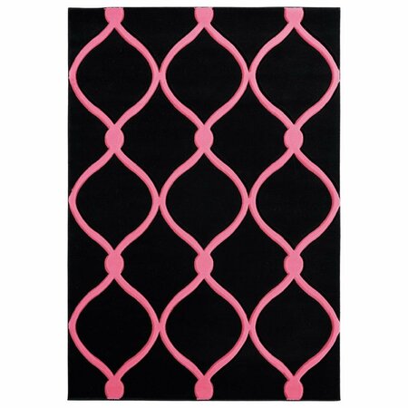 UNITED WEAVERS OF AMERICA 7 ft. 10 in. x 10 ft. 6 in. Bristol Rodanthe Pink Rectangle Area Rug 2050 11586 912